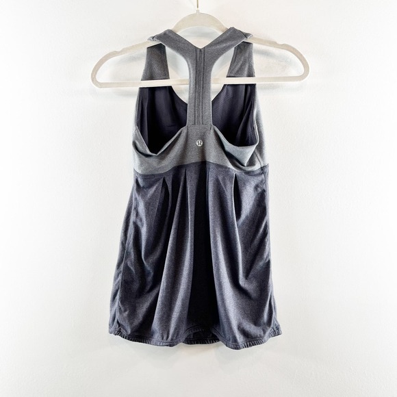 Lululemon Power Dance Tank Top Racerback Workout Black Gray 6 - Picture 9 of 10